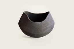 Handmade Irregular Sculptural Ceramic Vase Modern Minimalist Decor Original Home Accent Bowl-Shaped Centerpiece Table - thumbnail 1