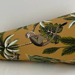 Ochre Yellow Monkey Palm Tree Extra Tall Tapered Cone Lampshade - thumbnail 3