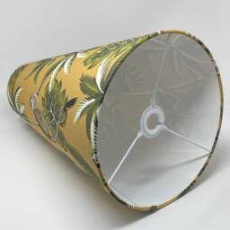 Ochre Yellow Monkey Palm Tree Extra Tall Tapered Cone Lampshade - thumbnail 2