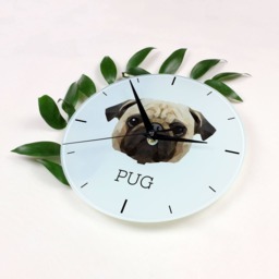 A Clock With A Pug Dog. New Collection The Geometric Dog - thumbnail 2