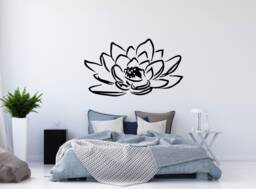 Lotus Wall Decals Flower Decal Yoga Vinyl Stickers Floral Design Home Decor Bedroom Chu1013 - thumbnail 1