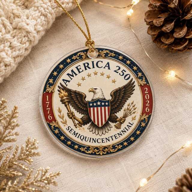 America 250 Eagle Acrylic Ornament, Usa 250Th Anniversary Decor, 1776 2026 Semiquincentennial Gift, Patriotic Christmas Ornament - image 1