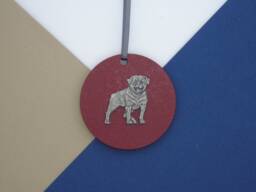 Rottweiler Wooden Disk- Christmas Ornament - Tree Decoration Dog Hanging Mum Gift