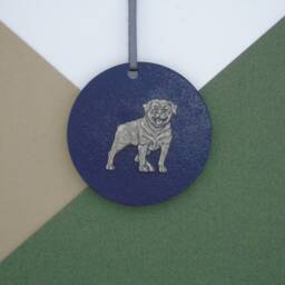 Rottweiler Wooden Disk- Christmas Ornament - Tree Decoration Dog Hanging Mum Gift - thumbnail 2