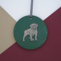 Rottweiler Wooden Disk- Christmas Ornament - Tree Decoration Dog Hanging Mum Gift - thumbnail 3