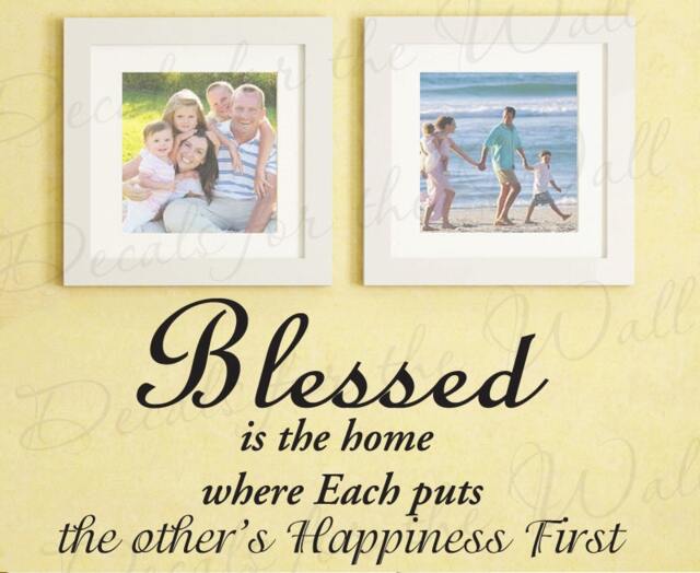 Blessed Home Where Each Puts Family Inspirational Love Kid Vinyl Large Wall Decal Decoration Quote Lettering Decor Sticker Art J57 - image 1