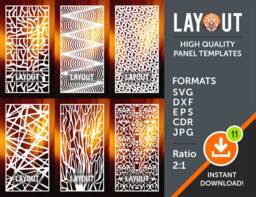 Room Divider Panel, Privacy Screen, Wall Hanging, Stencil, Cnc, Laser, Plasma Cricut Cutting File, Cdr, Svg, Dxf, Ai, Eps, Jpg - thumbnail 1