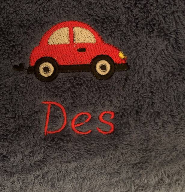 Car Towel - Personalised Face Cloth/Hand Bath = Embroidered - image 1