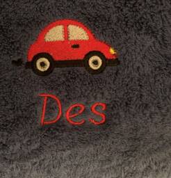Car Towel - Personalised Face Cloth/Hand Bath = Embroidered