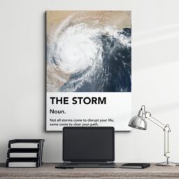 The Storm Definition Quote Minimal Motivational Inspirational, Framed Canvas Wall Art Poster Print, Home Office & Room Decor, Gift Idea - thumbnail 1