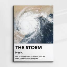 The Storm Definition Quote Minimal Motivational Inspirational, Framed Canvas Wall Art Poster Print, Home Office & Room Decor, Gift Idea - thumbnail 3