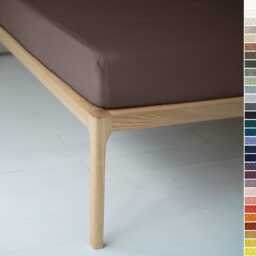 Deep Taupe Linen Fitted Sheet, Queen, King, Custom Size