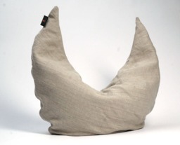 Half Moon Buckwheat Pillow Neck Support Sleep Ortopedic Buckwheat Grey Linen Organic Natural