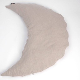 Half Moon Buckwheat Pillow Neck Support Sleep Ortopedic Buckwheat Grey Linen Organic Natural - thumbnail 2