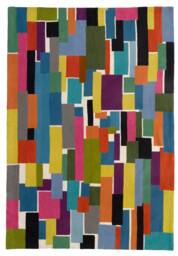 Zaida Multi Coloured Bricks Rug - thumbnail 1