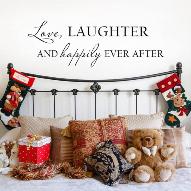 Love Laughter & Happily Ever After - Large Vinyl Wall Decal- 095 - image 1