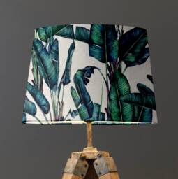 Leaves Velvet Drum Lampshade French Empire Ceiling Light - thumbnail 1