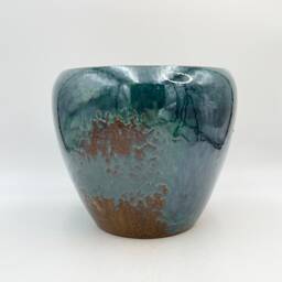 Turquoise Blue Xl Ceramic Plant Pot, Indoor & Outdoor Planter With Drainage Hole, Sizes D32cm-D43cm - thumbnail 2