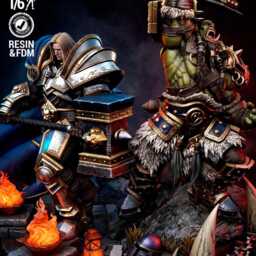 Oath & Fury - Fantasy Warrior Diorama Medieval Leaders Arthas Thrall Resin Figure 16K - thumbnail 3