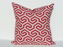 Ming Fret in Cerise - Pillow Cover - thumbnail 1