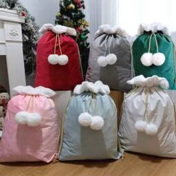 Velvet Christmas Santa Sack & Stocking Set - thumbnail 3