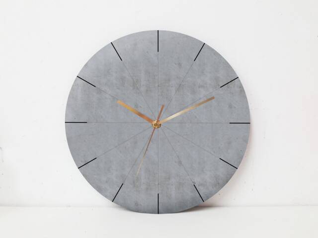 Geometric Wall Clock, Minimalist Clock , Large Modern Decorative Bedroom Analog Silent - image 1