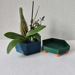 Colourful Honeycomb Indoor Planter With Drainage Hole & Drip Tray - thumbnail 2