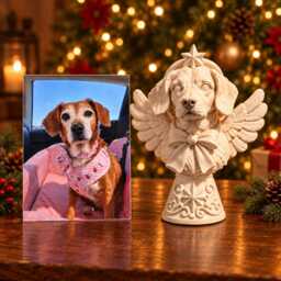 Personalised Pet Tree Topper From Photo - Custom Dog Christmas Ornament - thumbnail 2