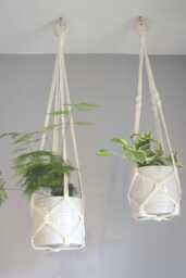 Macrame Plant Hanger No Tassel Indoor, Hanging Planter, Indoor Wall Hanging, Pot Basket