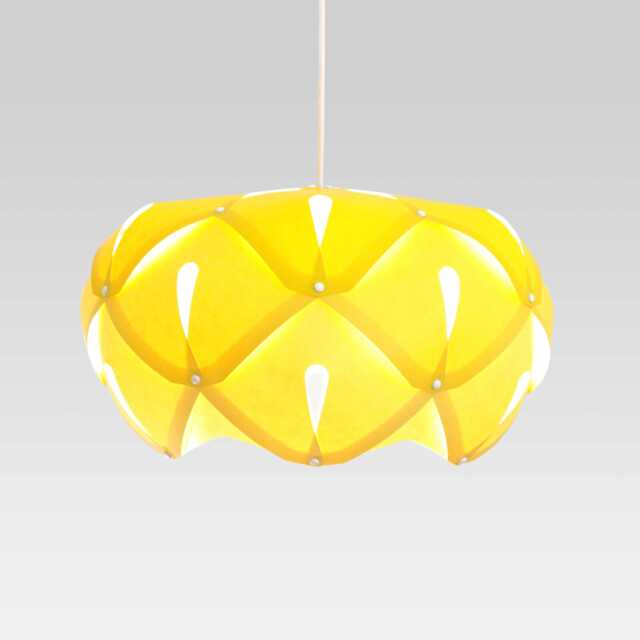Lamp/Light Cynara Yellow Lampshade Recycled Cardboard Paper Lamp Diy - image 1