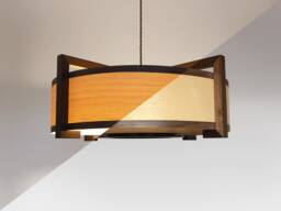 "Ceiling Light From Wood in Contemporary Style - Model ""Kulindros Xl" - thumbnail 1