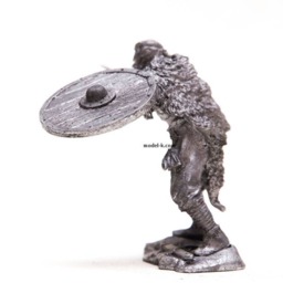 Tin 54mm Berserk With Sword & Shield Ix-x Cent. 132 Scale Metal Sculpture - thumbnail 4