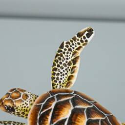 Turtle Sculpture, Family, Sea Turtle, Wood Carving, Ocean, Hand-Painted Figurine, Office Desk Decor, Summer, Home Decoration, Family Gift - thumbnail 4