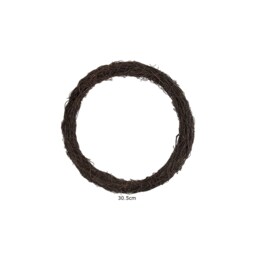 Dark Rattan Wreath Base Grapevine Rustic Christmas Florist Decoration 20cm, 30cm & 40cm-Single - thumbnail 3