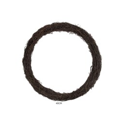 Dark Rattan Wreath Base Grapevine Rustic Christmas Florist Decoration 20cm, 30cm & 40cm-Single - thumbnail 2