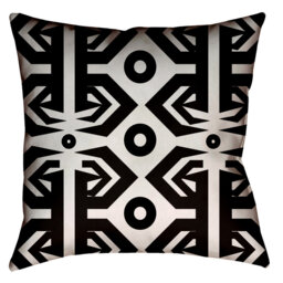 Geometric Throw Pillow Modern Black & White Cushion Cover