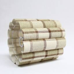 Handmade Khaki Checkered Drum Fabric Lampshade For Seasonal Light-88# - thumbnail 3