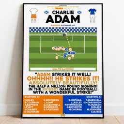 Charlie Adam V Cardiff City Print, Blackpool Football Wall Art, Posters, Fc, Fc Print - thumbnail 2