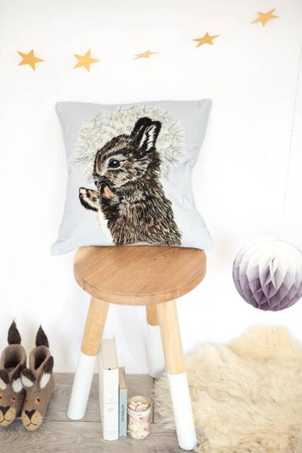 Rabbit Velvet Cushion Cover - image 1