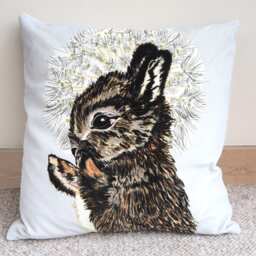 Rabbit Velvet Cushion Cover - thumbnail 3