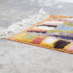 Abstract Colorful Wool Runner Rug Moroccan Berber Hallway Rug - thumbnail 3
