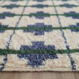 Handmade Wool Rug, Beni Ourain Inspired Geometric Carpet, Bohemian Area Rug - thumbnail 2
