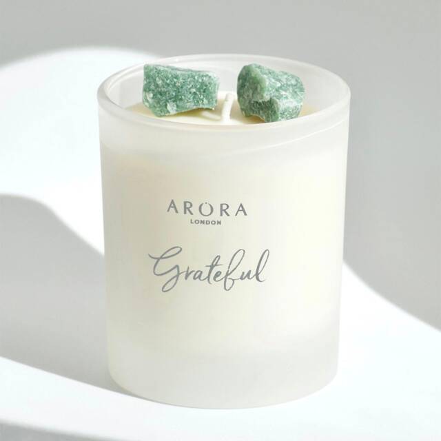 Aventurine Crystal Candle Essential Oils, Natural Soy, Luxury Scented Candle - image 1