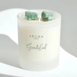 Aventurine Crystal Candle Essential Oils, Natural Soy, Luxury Scented Candle - thumbnail 1