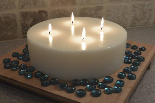 Custom Hand Poured 10 Inch Diameter Candle With Multi Wicks - image 1