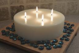 Custom Hand Poured 10 Inch Diameter Candle With Multi Wicks - thumbnail 1