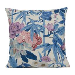 Sanderson - Bamboo & Bird China Blue/Lotus Pink Japanese Inspired Floral Cushion Cover Handmade Throw Pillow Designer Home D??cor - thumbnail 3