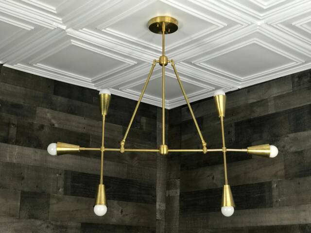 Ruhe 6 Light Modern Geometric Sputnik Mid Century Industrial Chandelier - image 1