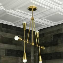 Ruhe 6 Light Modern Geometric Sputnik Mid Century Industrial Chandelier - thumbnail 4