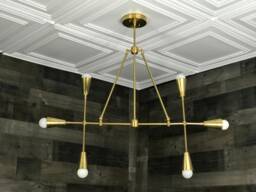 Ruhe 6 Light Modern Geometric Sputnik Mid Century Industrial Chandelier - thumbnail 1